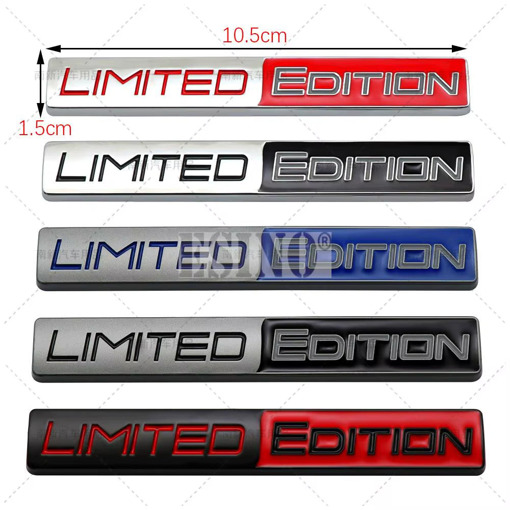 Car Styling 3D Limited Edition Decorative Metal Adhesive Emblem Rear Trunk Badge Fender Sticker Body Decal Car Accessories