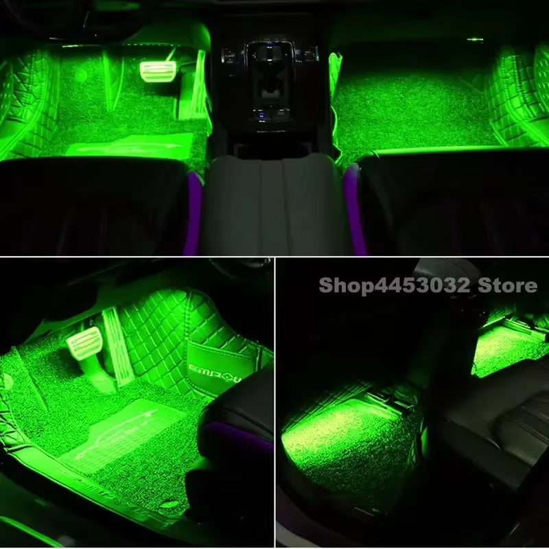 Car Foot Ambient Light RGB Led Lamp Usb for Seat Ibiza 6L 6L1 6J 6P 6P1 6J1 6P5 6J8 6P8 Wireless Remote APP Control Accessories